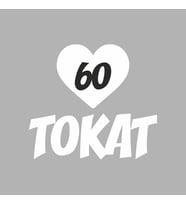 Kalpli 60 Tokat Araba Sticker siyah 20x15 CM (Beyaz)