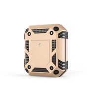 Apple Airpods Kılıf Zore Airbag 15 Zırh Tasarım Kılıf (Gold)