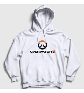 Presmono Unisex Beyaz Logo Oyun Overwatch Kapüşonlu Sweatshirt 360983tt (Beyaz)