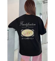 Unisex Fructification Baskılı T-shirt (Siyah)