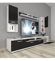 Decoraktiv Eko 5200DA Slm Tv Ünitesi Tv Sehpası (Siyah - Beyaz)