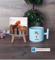 Ütopyalar Güzeldir Fotoğraflı Dekoratif Taş, Kupa Bardak Beyaz Hediye (Model 12)