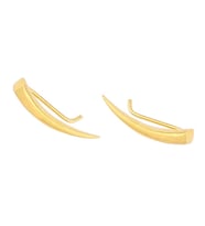925 Ayar Gümüş Diş Earcuff Küpe (Sarı)