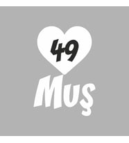 Kalpli 49 Muş Araba Sticker siyah 20x15 CM (Beyaz)