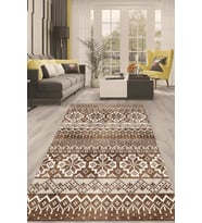 Dijital Kaymaz Taban Yıkanabilir Modern Renkli Salon Halısı Mutfak Halısı Yolluk ND-HT-986 (Kahverengi)