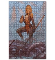 Cakapuzzle Susayan Animasyon Savaşçı Kadın Puzzle Yapboz MDF (Ahşap) (1000 Parça)