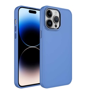 Uyumlu Model Apple iPhone 13 Pro Max Kılıf Metal Çerçeve Lansman Silikon Kapak (Leylak)