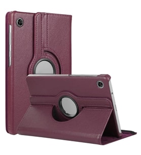 Microsonic Samsung Galaxy Tab A9 Plus Kılıf 360 Rotating Stand Deri Siyah (Mor)