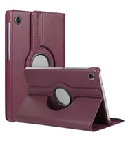 Microsonic Samsung Galaxy Tab A9 Plus Kılıf 360 Rotating Stand Deri Siyah (Mor)