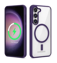 Galaxy S22 Plus Kılıf Magsafe Wireless Şarj Özellikli Silikon Zore Ege Kılıf (Mor)