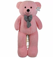 Pababo 130 Cm Papyonlu Büyük  Ayıcık (%100 Yerli) (Pembe)
