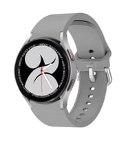 Samsung Galaxy Watch 4 5 Pro 40 42 44 45 46mm Uyumlu Orjinal Tasarım Kavisli PureLux Silikon Kordon (Gri)