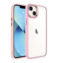Apple iPhone 14 Kılıf Zore Krom Kılıf (Açık Pembe)