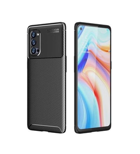 Oppo Reno 4 Pro 5G Kılıf Karbon Silikon Case (Siyah)