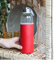 Deri Kılıflı 500 Ml Su Matarası (Kırmızı)