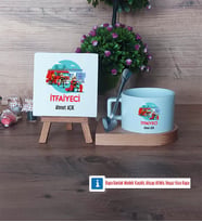 İtfaiyeci Dekoratif Taş, Kupa Bardak Kırmızı Hediye (Model 7)