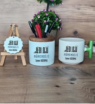 Jeoloji Mühendisi Hediye Sepeti Kupa Bardak T Kulplu, Kalemlik ve Anahtarlık Mühendisler Günü Hediyesi (Model 8)