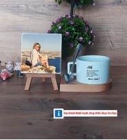Ablaya Hediye Fotoğraflı Dekoratif Taş, Kupa Bardak Beyaz Hediye (Model 8)