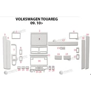 Meriç Volkswagen Touareg Ön Torpido Kaplama Maun 24 Parça 2010-› (Alüminyum)
