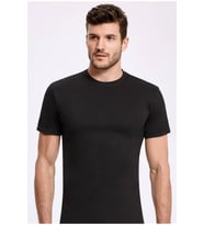 İlke Erkek Sıfır Yaka Fanila Atlet 1004-1005 - 12 Adet (Siyah)