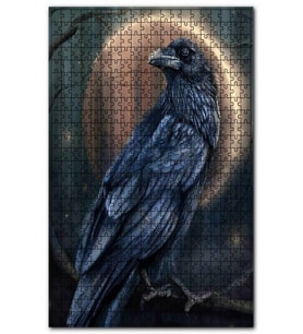 Cakapuzzle Karga ve Ay Tutulması Dijital Çizim Puzzle Yapboz MDF (Ahşap) (255 Parça)