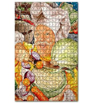 Cakapuzzle Aşçı Ve Sebze Yemeği Görseli Puzzle Yapboz MDF (Ahşap) (500 Parça)