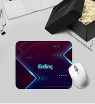 Hediye Kutusunda Kişiye Özel Gamer Mouse Pad (Bordo)