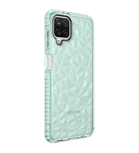 Galaxy A12 Kılıf Zore Buzz Köşeleri Airbagli Prizmatik Tasarım (Yeşil)
