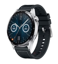 Huawei Watch GT2 Elite-Sport-Classic 46mm-GT2 Pro 22mm Uyumlu Dikiş Desenli Dokuma Silikon Kordon (Siyah)