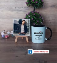 Anestezi Teknisyeni Fotoğraflı Dekoratif Taş, Kupa Bardak Beyaz Hediye (Model 14)