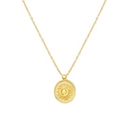 925 Ayar Gümüş Şövalye Madalyon Kolye (Gold)
