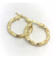  Gümüş 1.7 cm lik burgu gümüş halka küpe dy98e6 (Sarı)