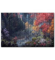 Cakapuzzle Dijital Sanat Manzara Orman Dere Görseli  Puzzle Yapboz MDF (Ahşap) (1000 Parça)