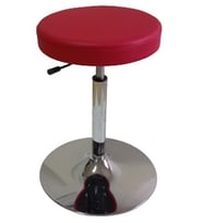 Tepsi Ayaklı Lüks Krom Tabure Bar Taburesi (Kırmızı)