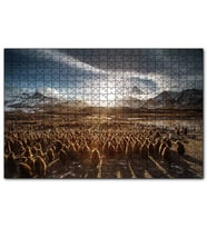 Cakapuzzle Güney Georgia'da Kral Pengueni Yavruları  Puzzle Yapboz MDF (Ahşap) (500 Parça)