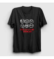 Presmono Unisex Beyaz Masks V3 Hollywood Undead T-Shirt 149991tt (Siyah)