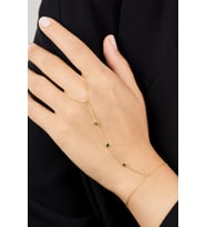 925 Ayar Gümüş Zirkon Taşlı Gold Şahmeran TFNY65207 (Yeşil)