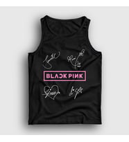 Presmono Unisex Beyaz Signs Blackpink Atlet 19632tt (Siyah)