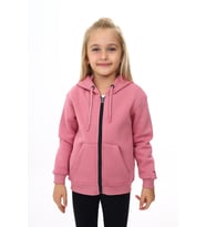 Toontoy Kız Çocuk Nakışlı Hırka (Gül Kurusu)
