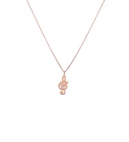 Sol Anahtarı   925 K Gümüş Kolye (Rose)