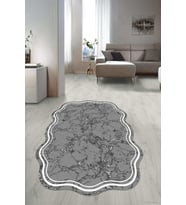 Dijital Baskılı Kaymaz Taban Yıkanabilir Lazer Kesim Salon Halısı Yolluk NLZR-SD-226 (Çok Renkli)