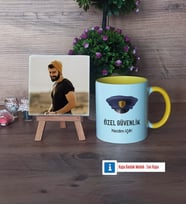 Özel Güvenlik Görevlisi Fotoğraflı Dekoratif Taş, Kupa Bardak Beyaz Hediye (Model 7)