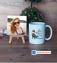Kadın Öğretmene Hediye Fotoğraflı Dekoratif Taş, Kupa Bardak Beyaz Hediye (Model 1)