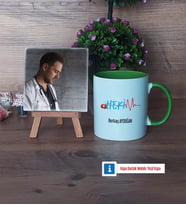 Hekim Fotoğraflı Dekoratif Taş, Kupa Bardak Beyaz Hediye (Model 14)