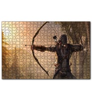 Cakapuzzle Assassins Creed Okçu Savaşçı ve Orman  Puzzle Yapboz MDF (Ahşap) (1000 Parça)