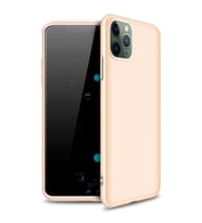 Apple iPhone 11 Pro Max GKK Kılıf 360 Derece Tam Koruma (Gold)