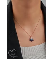 KAR TANESİ KOLYE GOLD-ROSE-GÜMÜŞ RENK 925 AYAR GÜMÜŞ KOLYE (Rose)