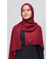 Caz Krep Tesettür Şal (Koyu Bordo)