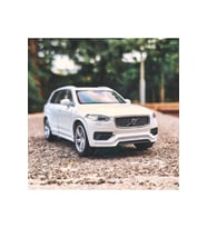 Volvo XC90 1/36 Ölçek 12cm Çek bırak (ÖZEL PLAKALI) (Beyaz)