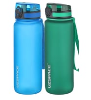 Uzspace 2'li Tritan Matara Seti 800 ml 14 Farklı Renk Seçeneği FiftyFifty (Mavi - Gri - Yeşil)